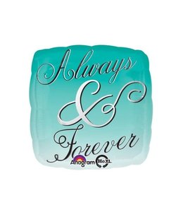 Anagram 18 Inch Mylar Balloon-Always And Forever Ombre