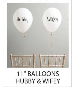 Bubblegum Balloons 11'' Printed Latex - Hubby & Wifey