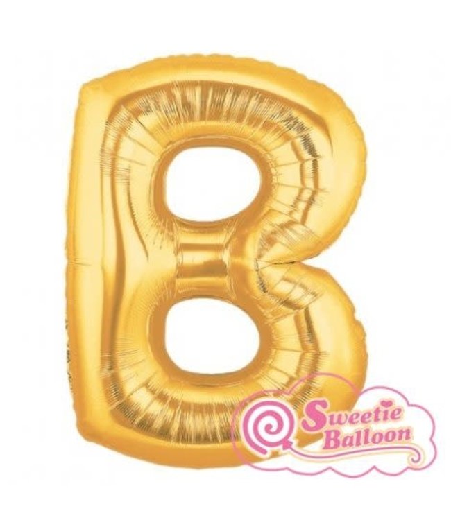 Betallic 40 Inch Mylar Balloon Letter B Gold