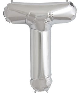 North Star Balloons 34 Inch Balloon Letter T Silver