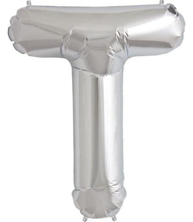 North Star Balloons 34" Letter T Silver