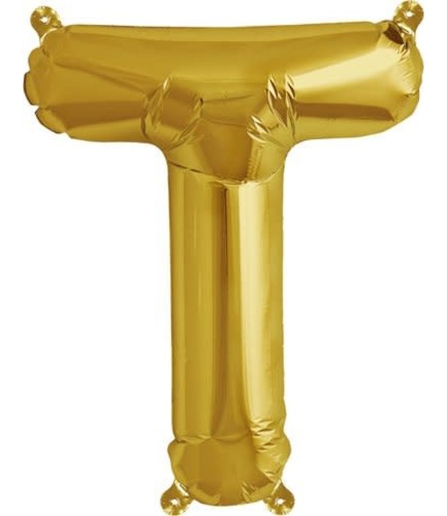 North Star Balloons 16" Letter T Gold