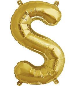 North Star Balloons 16 Inch Airfill Balloon Letter S Gold