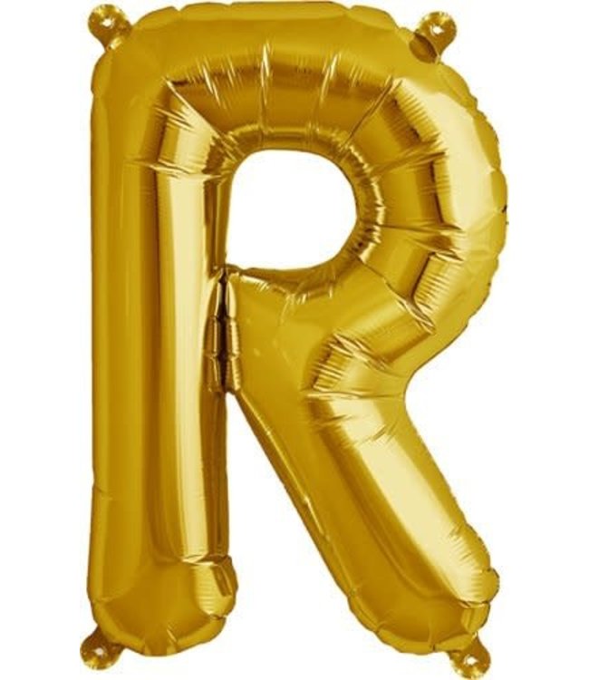 North Star Balloons 16" Letter R Gold