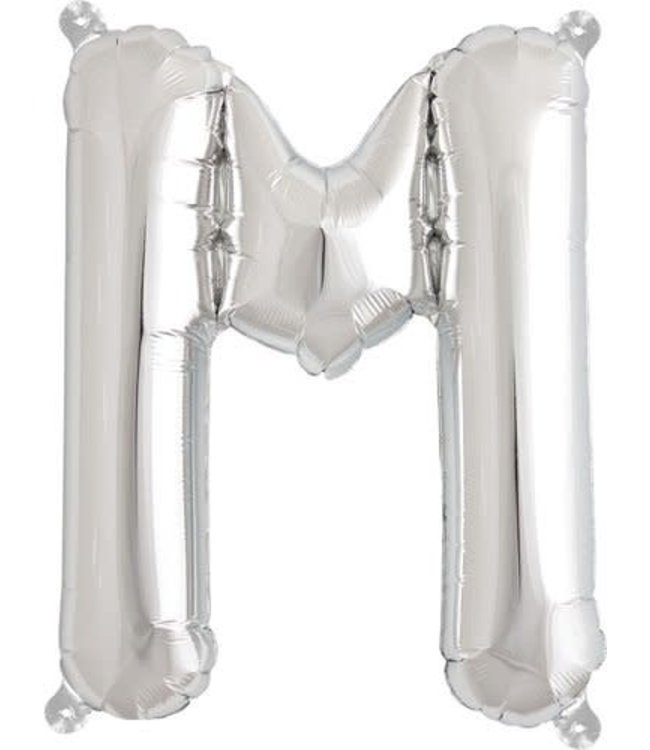North Star Balloons 16 Inch Airfill Balloon Letter M Silver
