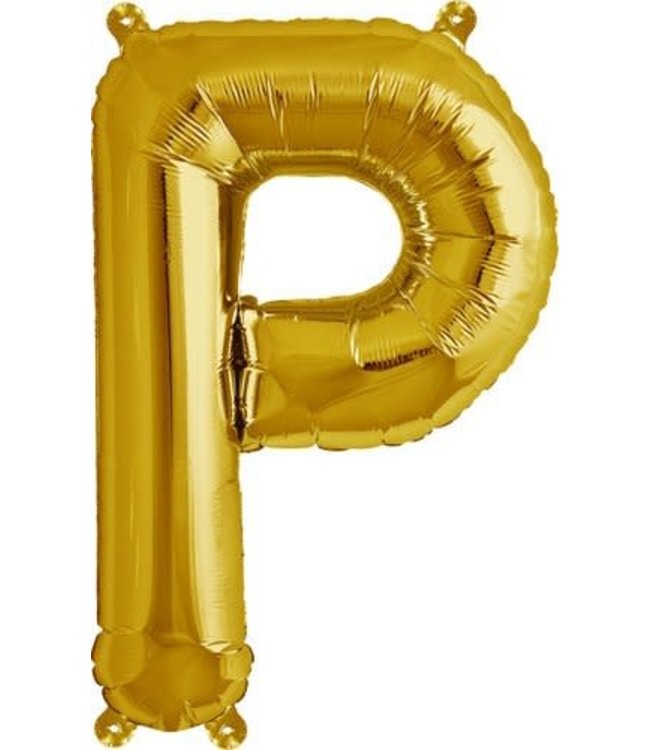 North Star Balloons 16" Letter P Gold