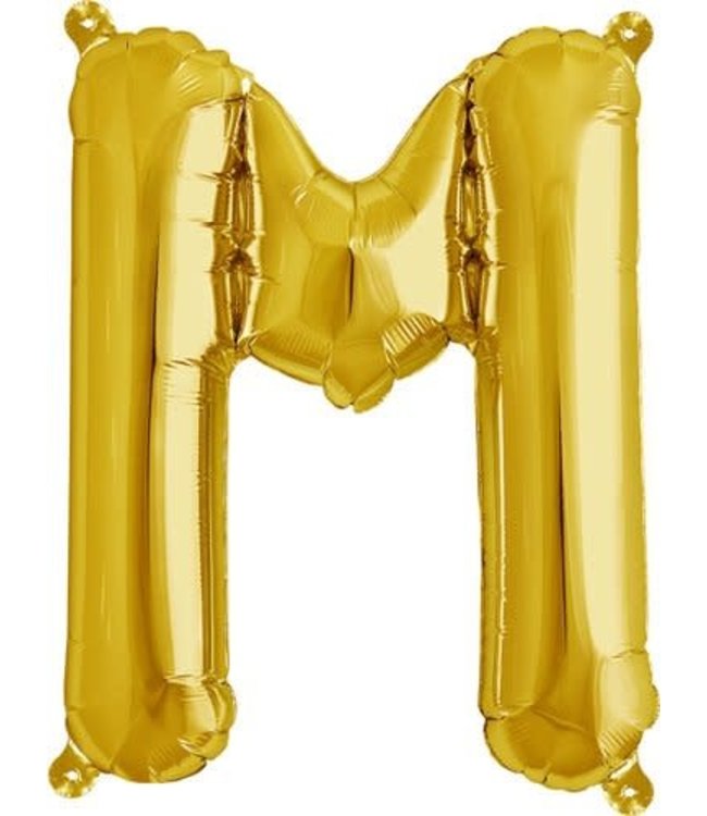 North Star Balloons 16" Letter M Gold