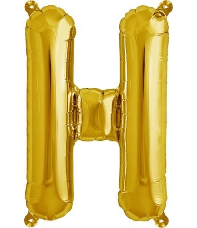 North Star Balloons 16" Letter H Gold