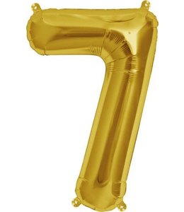 North Star Balloons 16 Inch Airfill Balloon Number 7 Gold