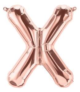 North Star Balloons 16 Inch Airfill Balloon Letter X Rose Gold