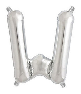 North Star Balloons 16" Letter W Silver