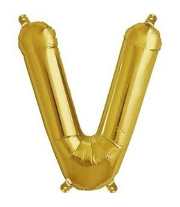 North Star Balloons 16 Inch Airfill Balloon Letter V Gold