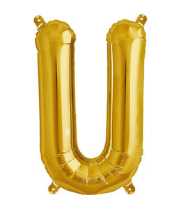 North Star Balloons 16 Inch Airfill Balloon Letter U Gold