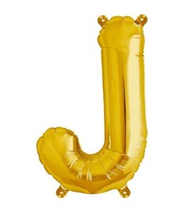 North Star Balloons 16 Inch Airfill Balloon Letter J Gold