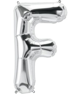 North Star Balloons 16 Inch Airfill Balloon Letter F Silver