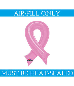 Anagram 14 Inch Airfill Mylar Balloon-Pink Ribbon