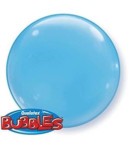 Qualatex 15 Inch Solid Color Bubble Balloons 4/pk Pale Blue