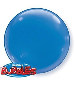 Qualatex 15" Solid Color Bubble Balloons 4/pk Dark Blue
