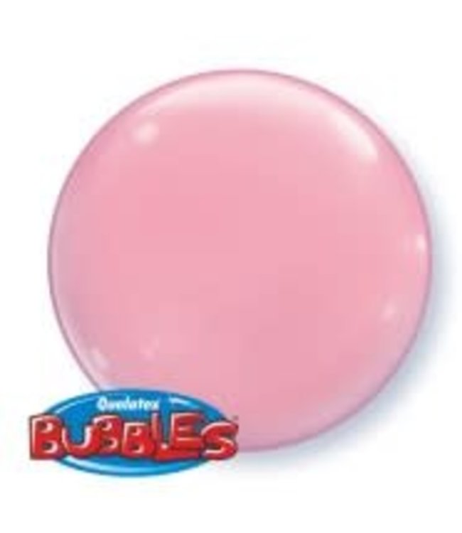 Qualatex 15" Solid Color Bubble Balloons 4/pk Pink