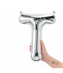 North Star Balloons 16" Letter T Silver