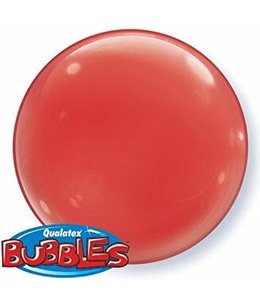 Qualatex 15 Inch Solid Color Bubble Balloons 4/pk Red