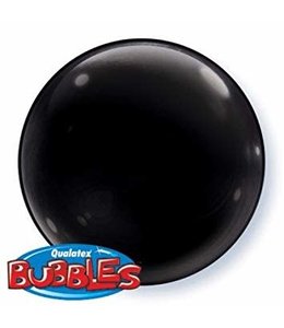 Qualatex 15" Solid Color Bubble Balloons 4/pk Black