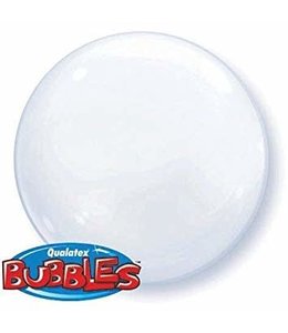 Qualatex 15 Inch Solid Color Bubble Balloons 4/pk White