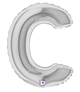 Betallic 40 Inch Mylar Balloon Letter C Silver