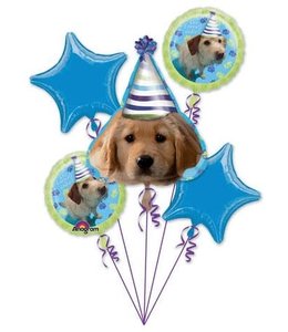 Anagram Balloon Bouquet-Party Pup Happy Birthday