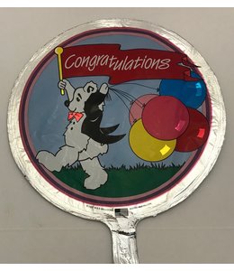9 Inch Round Mylar Balloon-Congratulations