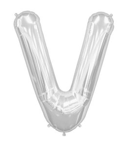 North Star Balloons 34 Inch Balloon Letter V Silver