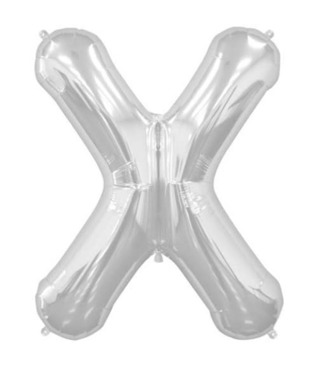 North Star Balloons 35" Letter X Silver