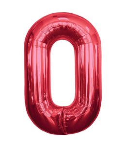 North Star Balloons 34 Inch Balloon Number 0 Red