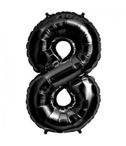 North Star Balloons 34 Inch Balloon Number 8 Black