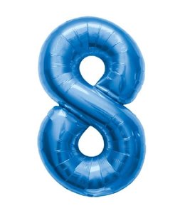 North Star Balloons 34" Number 8 Blue