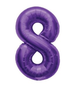 North Star Balloons 34 Inch Balloon Number 8 Purple