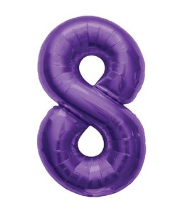 North Star Balloons 34" Number 8 Purple