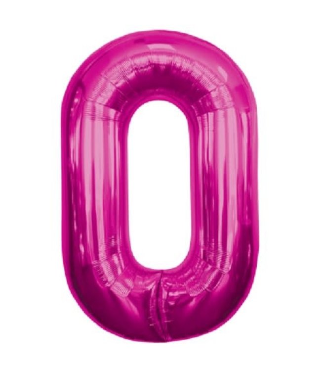 North Star Balloons 34 Inch Balloon Number 0 Magenta