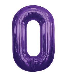 North Star Balloons 34 Inch Balloon Number 0 Purple