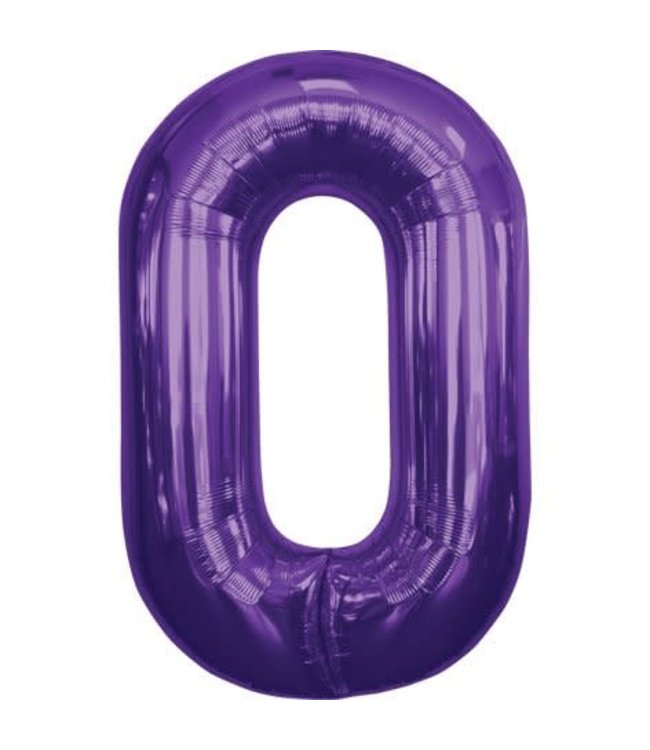 North Star Balloons 34" Number 0 Purple