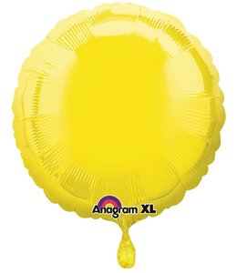 Anagram 18 Inch Round Mylar Balloon Yellow