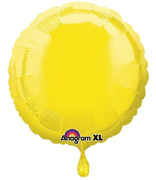 Anagram 18" Round Mylar Yellow