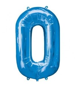 Anagram 34" Balloon Number 0 Blue