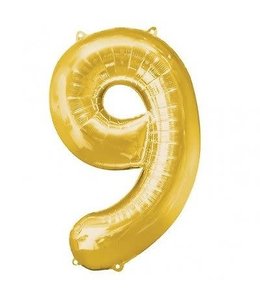 Anagram 34 Inch Balloon Number 9 Gold