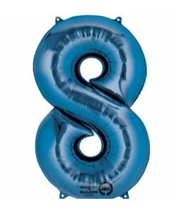 Anagram xxxxxxxx34" Balloon Number 8 Blue