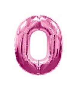 Anagram 34 Inch Balloon Number 0 Pink
