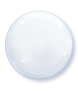Qualatex 15 Inch Solid Color Bubble Balloon 1pc-White