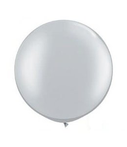 Qualatex 3 ft (36 Inch) Qualatex Round Latex Balloon 2/pk-Silver