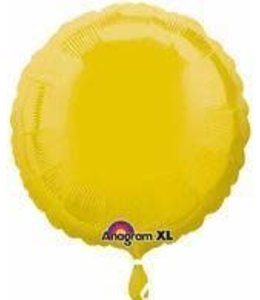 Anagram 18 Inch Round Mylar Balloon Decorator Yellow
