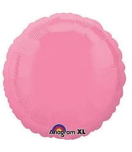 Anagram 18 Inch Round Mylar Balloon Bright Bubble Gum Pink